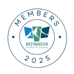 Westminster Chamber of Commerce 2025 member badge.