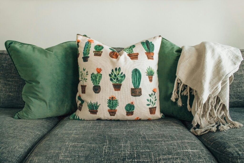 Comfortable therapy couch in Denver Colorado at Ignite Counseling office