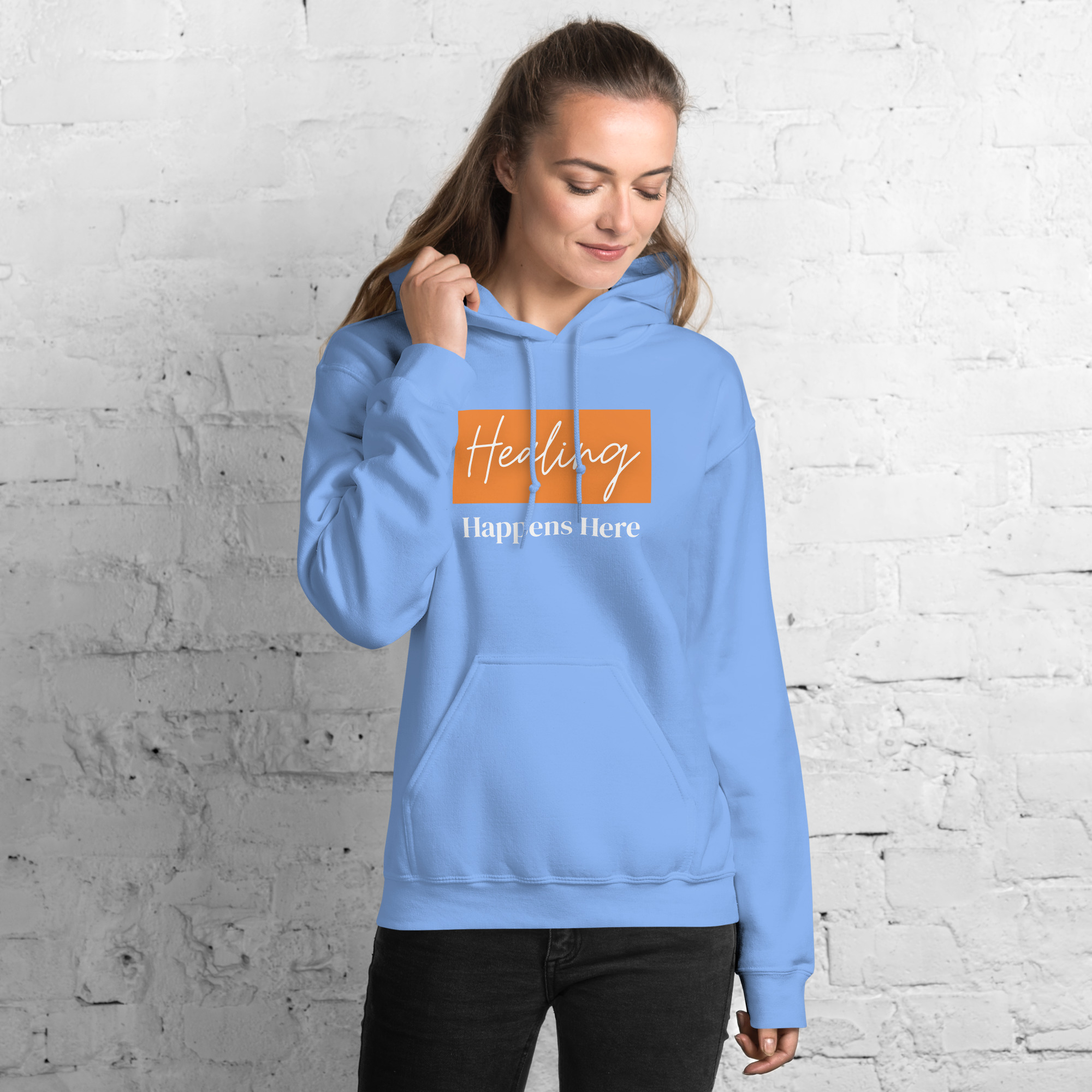Healing Happens Here – Unisex Hoodie (Ignite logo on the back)